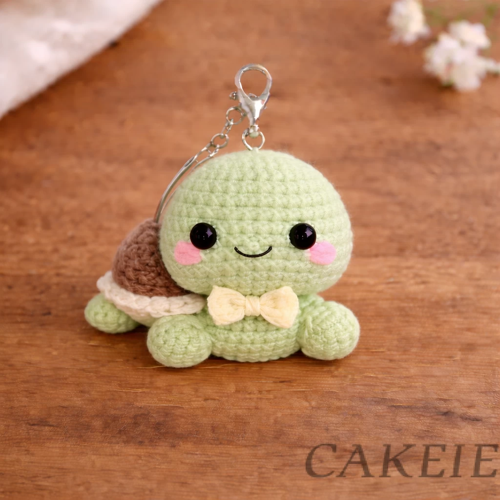 Crochet Turtle Keychain